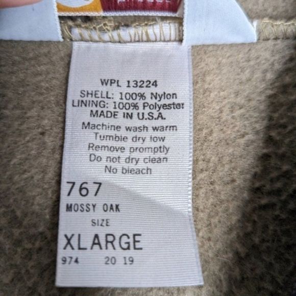 Vintage Carhartt Mossy Oak Bottomland Hush Hide Velvet Camo Jacket USA Made - Picture 10 of 14